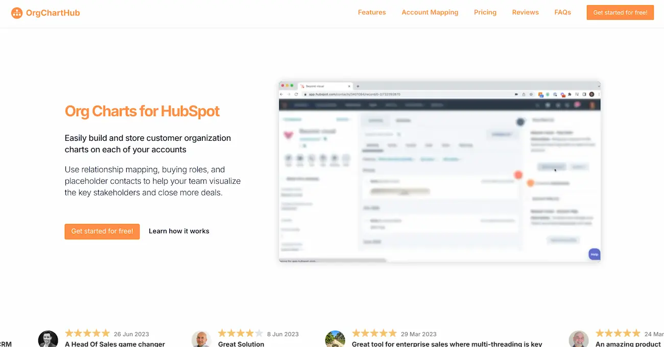 OrgChartHub is a perfect example of an "ecosystem entrepreneur" app - built entirely for HubSpot.