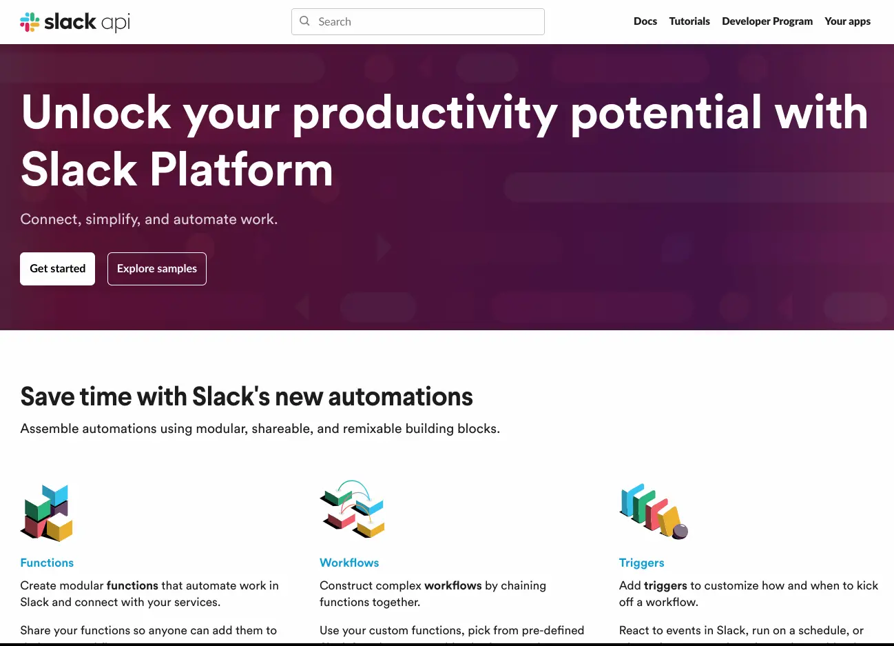 Slack offer an incredible range of open platform APIs