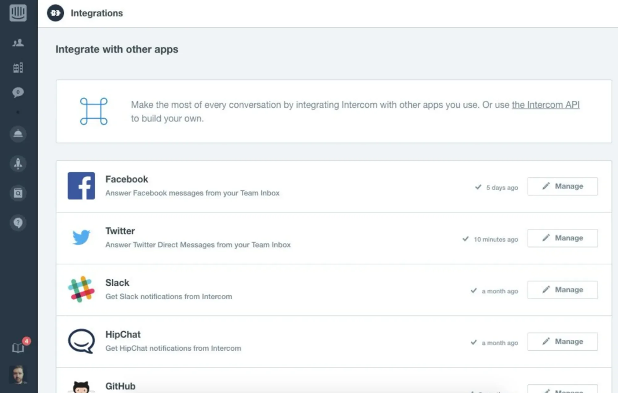 The Intercom "Integrations Hub" soon became the "Intercom App Store."