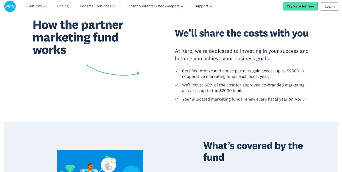 Xero's partner marketing fund offers financial support to invest in marketing resources