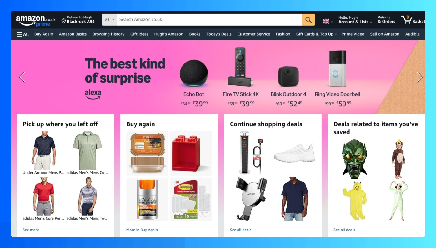 My Amazon homepage says more about me than my social media profiles